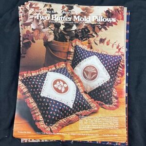 Vintage 1982 Yours Truly Two Butter Mold Pillows Soft Frame Sewing Kit 2317 USA